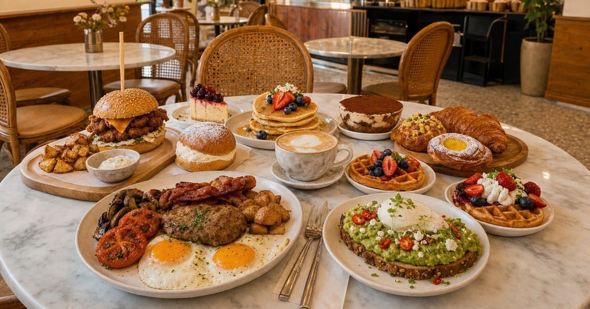 Brunch Casamadie servito al tavolo di marmo
