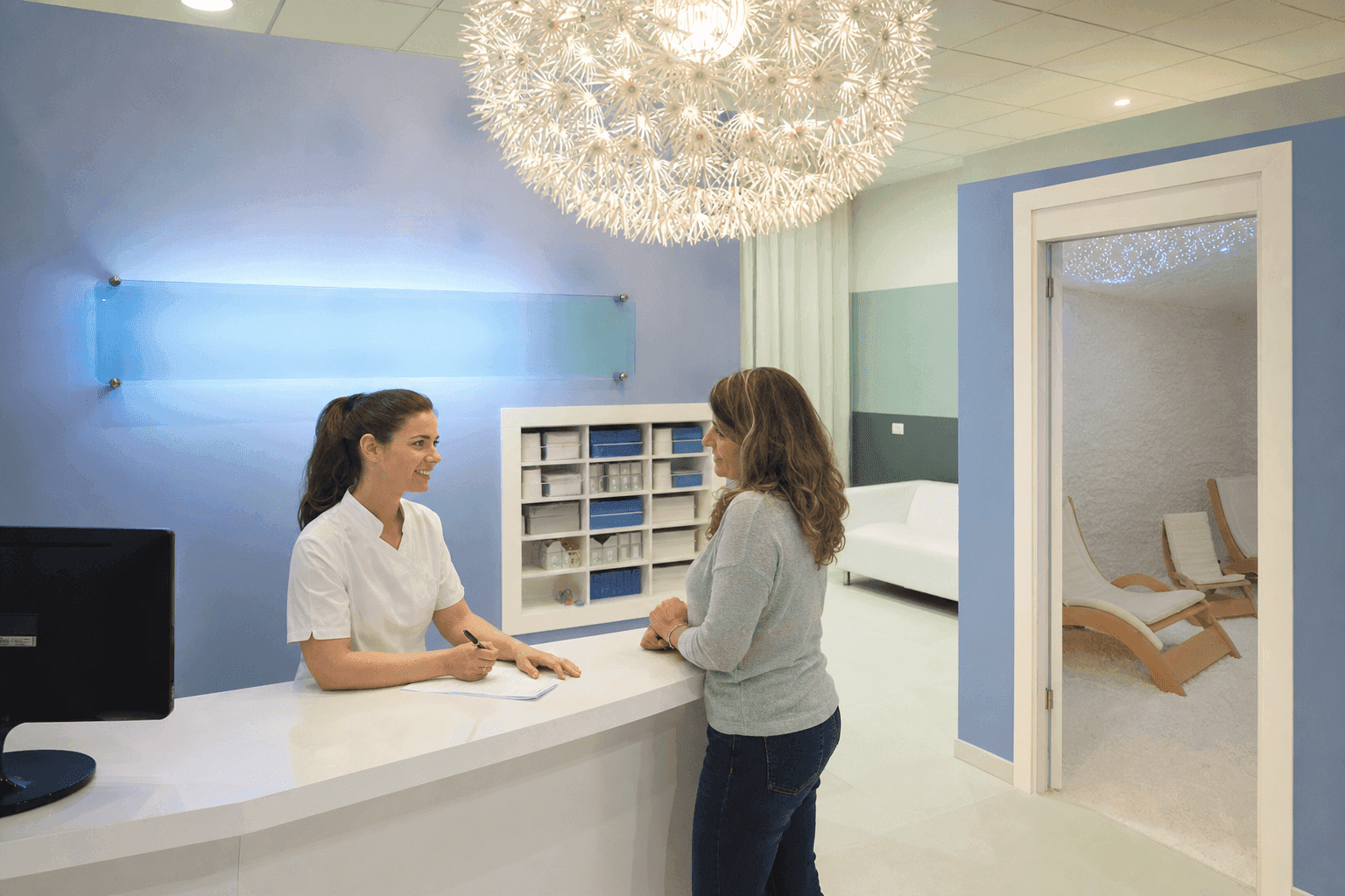 Reception di un centro Clinica del Sale