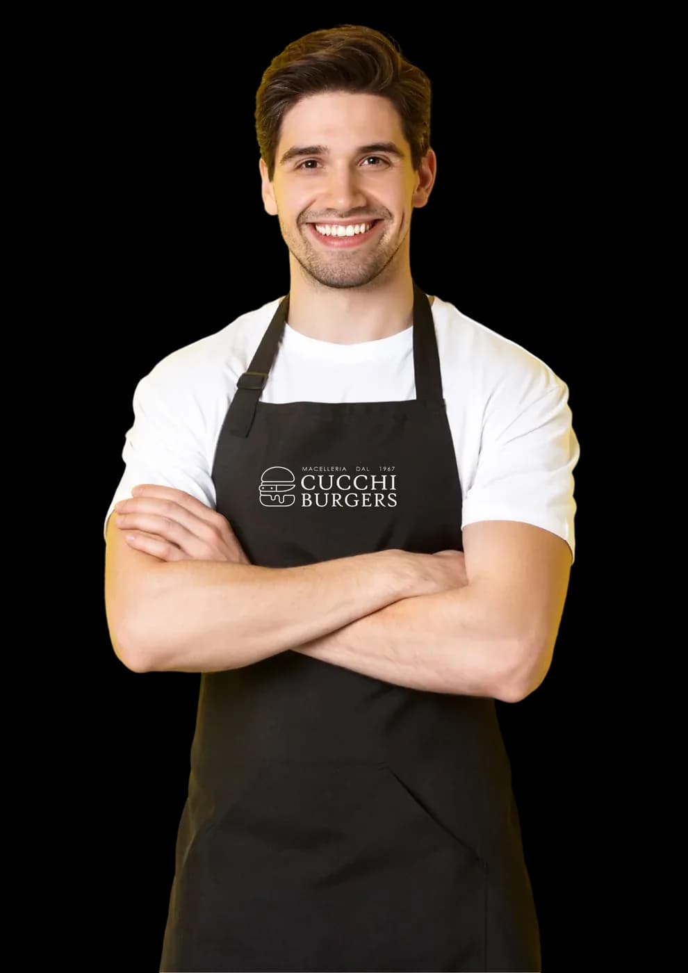 Staff Cucchi Burgers con grembiule del brand