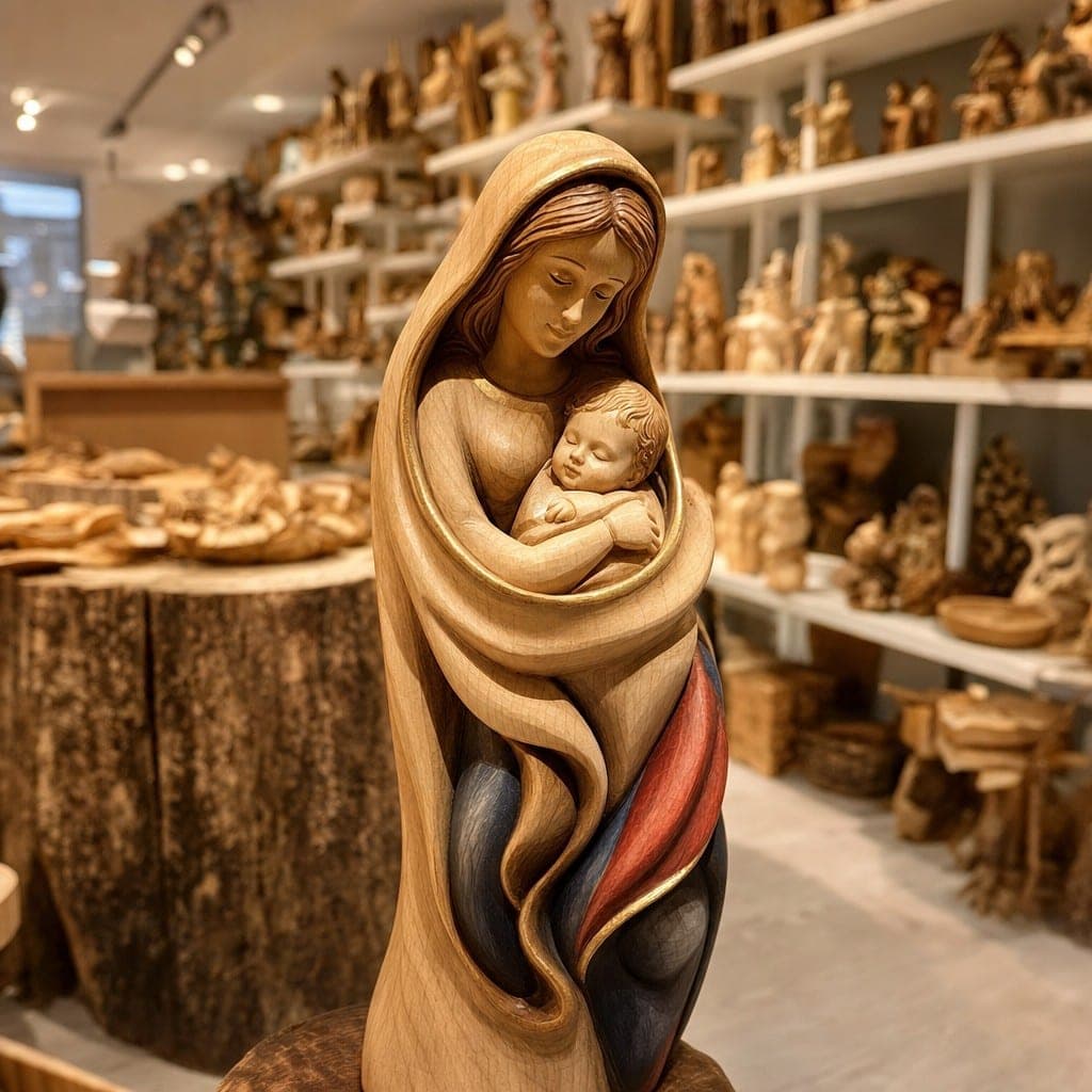 Sculture in legno Dolfi intagliate a mano