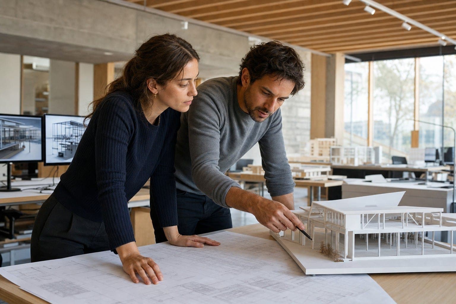 Architetti e ingegneri ENG Group al lavoro su un progetto