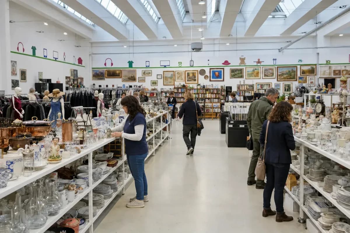 Store Mercatino: reparto arredamento con mobili e complementi usati esposti