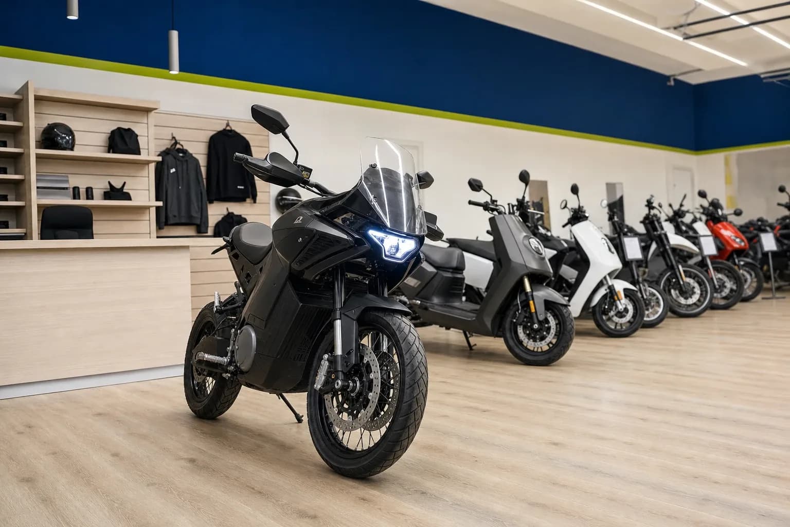 Showroom Motorgreen di moto e scooter elettrici