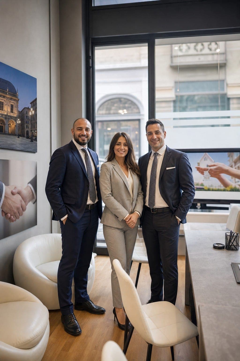 Consulenti immobiliari Passepartout al lavoro su una compravendita