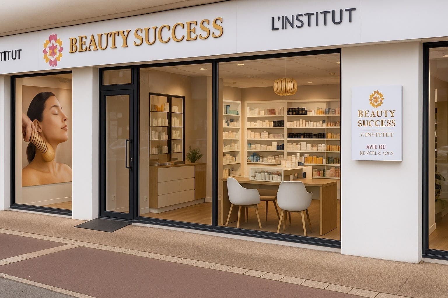 Institut Beauty Success, façade et vitrine